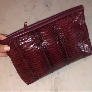 Vintage Woodward dark red evening bag/clutch